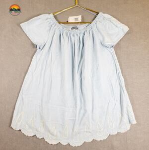 NWT Chelsea & Theodore Blouse Top Blue Denim Off The Shoulder Women's Size M